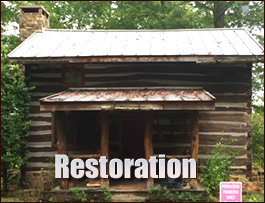 Historic Log Cabin Restoration  Speed, North Carolina